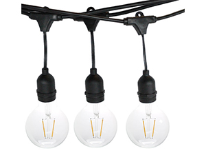 String light set LED filament bulbs - 25m with 25bulbs, 2650K